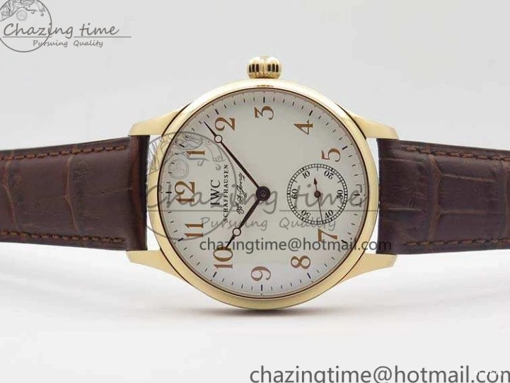 MIROTIME 0818 Effortless Portuguese Fa Jones IW544201 RG GSF 1:1 Best Edition White Dial On Leather Strap 7228